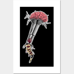 Brain Mic Posters and Art